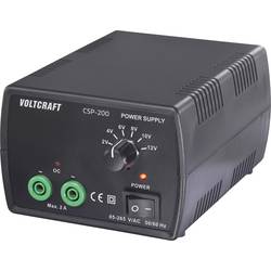 VOLTCRAFT CSP-200 laboratorní zdroj s nastavitelným napětím 2 V, 4 V, 6 V, 8 V, 10 V, 12 V 2 A (max.) 24 W Počet výstupů 1 x