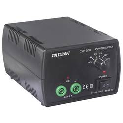 VOLTCRAFT CSP-200 laboratorní zdroj s nastavitelným napětím 2 V, 4 V, 6 V, 8 V, 10 V, 12 V 2 A (max.) 24 W Počet výstupů 1 x