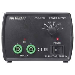 VOLTCRAFT CSP-200 laboratorní zdroj s nastavitelným napětím 2 V, 4 V, 6 V, 8 V, 10 V, 12 V 2 A (max.) 24 W Počet výstupů 1 x