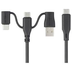 Renkforce Nabíjecí kabel USB USB 2.0 USB-C® 3.00 m černá RF-6615910