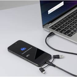Renkforce Nabíjecí kabel USB USB 2.0 USB-C® 3.00 m černá RF-6615910