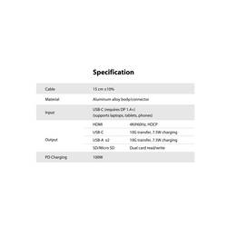 Renkforce USB-C® dokovací stanice RF-USBHA-450