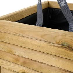 Siena Garden TAUNUS TANUSSLIM 60 Box na rostliny Borové dřevo, fleece přírodní, černá