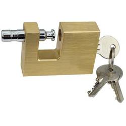 Brüder Mannesmann M41360 visací zámek visací zámek s profilovou vložkou, 60 mm, mosaz, ocel