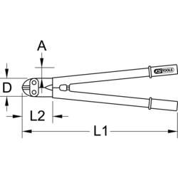 Kleště na čepy s ochrannou izolací, 610 mm KS Tools 117.1256