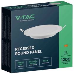 V-TAC VT-61012-RD 7861 LED panel vestavný Energetická třída (EEK2021): F (A - G) 12 W teplá bílá bílá