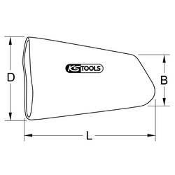 KS Tools 1171769 Nástrčná objímka s ochrannou izolací, 40 mm Nasazovací čepička s ochrannou izolací 1 ks