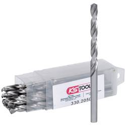 KS Tools 3302050 330.2050 HSS-G sada spirálových vrtáku do kovu 5 mm Celková délka 86.0 mm Neizolované DIN 338 10 ks