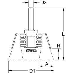 KS Tools 340.0004 Ocelový kartáč 0,3 mm, Ø 75 mm