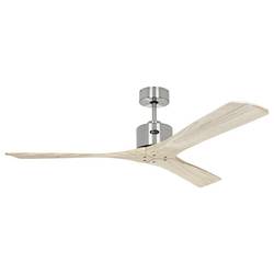 CasaFan MACAU 132 BN-NT stropní ventilátor 39 W (Ø x v) 132 cm x 350 mm chrom (kartáčovaný) s dálkovým ovládáním, vhodný i pro zimní provoz