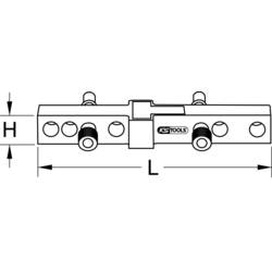KS Tools 204.2000 2042000 elektrikářská vodováha 300 mm