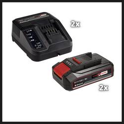 Einhell Power X-Change GE-CM 36/33 Li (2x2,5Ah) akumulátor Akumulátorová sekačka vč. 2. Nabíječka, + 2. akumulátor 2x 18 V šířka sekání 33 cm Určen pro 250 m²