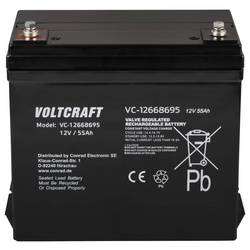 VOLTCRAFT VC-12668695 VC-16623025 olověný akumulátor 12 V 55 Ah olověný se skelným rounem (š x v x h) 239 x 205 x 132 mm bezúdržbové, nepatrné vybíjení