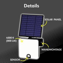 Müller-Licht Solata 21600068 venkovní LED reflektor, venkovní solární nástěnné osvětlení 12 W Barvy světla (LED svítidlo): studená bílá