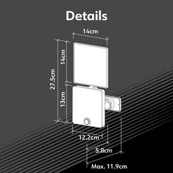 Müller-Licht Solata 21600068 venkovní LED reflektor, venkovní solární nástěnné osvětlení 12 W Barvy světla (LED svítidlo): studená bílá