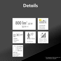 Müller-Licht Solata 21600068 venkovní LED reflektor, venkovní solární nástěnné osvětlení 12 W Barvy světla (LED svítidlo): studená bílá
