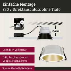 Paulmann 93406 Cole Coin vestavné svítidlo, LED, 6.50 W, bílá, zlatá, sada 3 ks