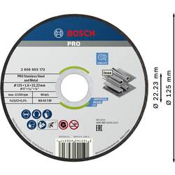 Bosch Accessories 2608603172 2608603172 řezný kotouč rovný 125 mm 1 ks ocel