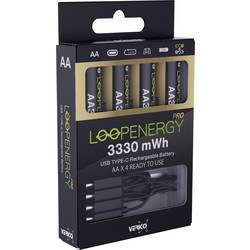 Verico LoopEnergy Pro AA3330 USB-C® akumulátor, Li-Ion, 2220 mAh, 1.5 V, 4 ks