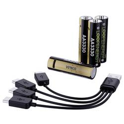 Verico LoopEnergy Pro AA3330 USB-C® akumulátor, Li-Ion, 2220 mAh, 1.5 V, 4 ks