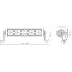 Berger & Schröter pracovní světlomet 12 V, 24 V 72 W 20197 osvětlení blízkého terénu (š x v x h) 405 x 115 x 85 mm 4600 lm 6000 K