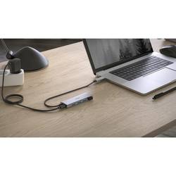 Hama 00200138 USB Hub 4 porty USB-A USB 3.2 Gen1 5 GBit/s s konektorem USB C šedá