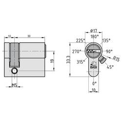 Basi VB5020-0000 poloviční profilová cylindrická vložka 10 / 30mm