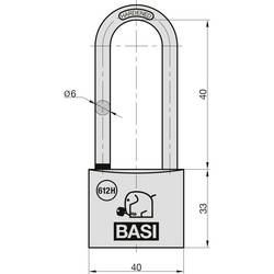 Basi 6121-4001-4006 visací zámek mosaz