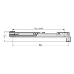 GEZE 1400-0012 dveřní zarážka kov