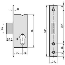 Basi 9870-3020 zadlabací zámek se zamykáním
