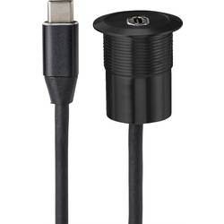 TRU COMPONENTS TC-9534348 Vestavná USB zásuvka zásuvka, vestavná Tloušťka panelu 1-10 mm Množství: 1 ks