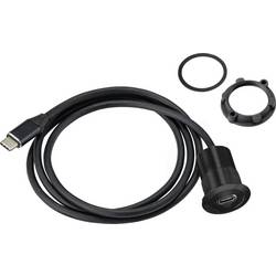TRU COMPONENTS TC-9534348 Vestavná USB zásuvka zásuvka, vestavná Tloušťka panelu 1-10 mm Množství: 1 ks