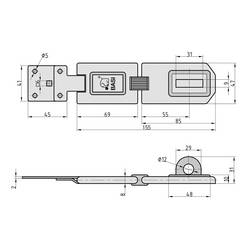 Basi 6901-0155 petlice 155 mm, kov