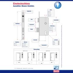 Basi 9770-6522 zadlabací dveřní zámek stříbrná
