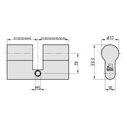 Basi 5910-2733 slepá profilová cylindrická vložka 27 / 33mm