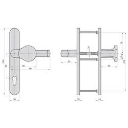 Basi 7840-0108 garnitura s klikou pro úzký rám