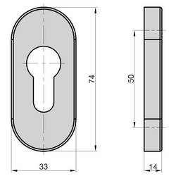 Basi 7820-0228 ochranná rozeta pro úzký rám