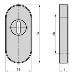 Basi 7820-0318 ochranná rozeta pro úzký rám