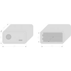 Basi 2018-0001-1013 mySafe 430 trezor, bezpečnostní trezor na heslo, na klíč modrá, bílá