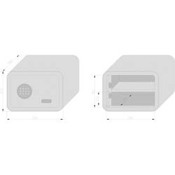 Basi 2018-0000-1500 mySafe 350 trezor, bezpečnostní trezor na heslo, na klíč jablkově zelená