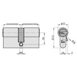 Basi BM5000-1020 dvojitá profilová cylindrická vložka 40 / 50mm
