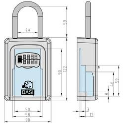 Basi 2101-0005-1100 SSZ 200B trezor na klíč na heslo