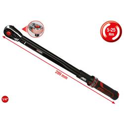 KS Tools ERGOTORQUE®precision, 516.1512, momentový klíč, s ráčnou, 1/4 (6,3 mm), 5 - 25 Nm