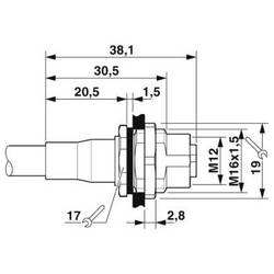 Phoenix Contact 1403535 RJ45 síťové kabely, propojovací kabely CAT 5 SF/UTP 0.50 m vodní modrá 1 ks