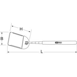 KS Tools 550.1021 inspekční zrcátko