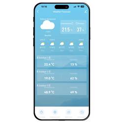 Techno Line WD3000 WD3000 Wetterstation internetová meteostanice Předpověď pro 4 dny Počet senzorů (max.) 1