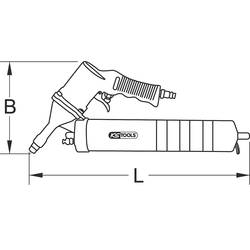KS Tools 515.3900 pneumatický mazací lis 6.3 bar vč. příslušenství