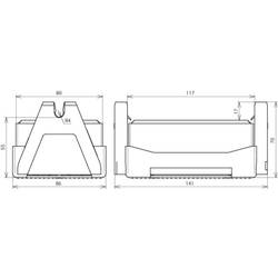 DEHN 253060 DLH FB2 8 FE 141X86X70 Držák střešních kabelů 1 ks