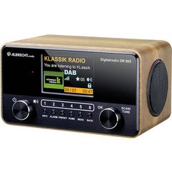 Albrecht DR 865 27865 stolní rádio, DAB+, FM, AUX, bezbariérové, vč. dálkového ovládání, zámek klávesnice, funkce alarmu, dřevo (tmavé)