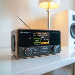 Albrecht DR 865 27865 stolní rádio, DAB+, FM, AUX, bezbariérové, vč. dálkového ovládání, zámek klávesnice, funkce alarmu, dřevo (tmavé)